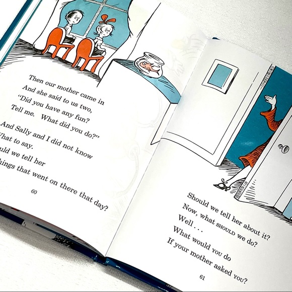 The Cat In The Hat Hardcover Book Dr. Seuss Illustrated Beginner Children’s Book - Picture 11 of 13